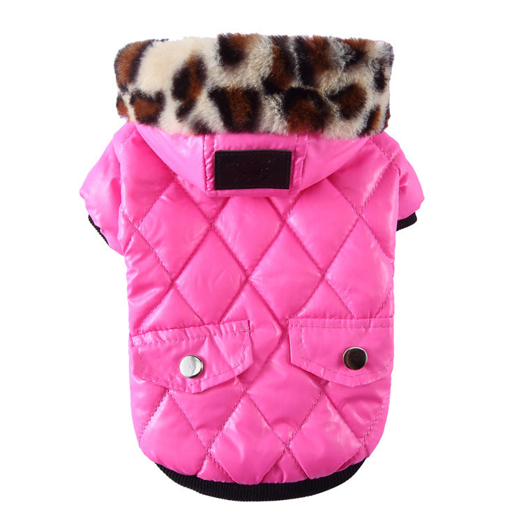 Winter Dog Coat with Fur Collar