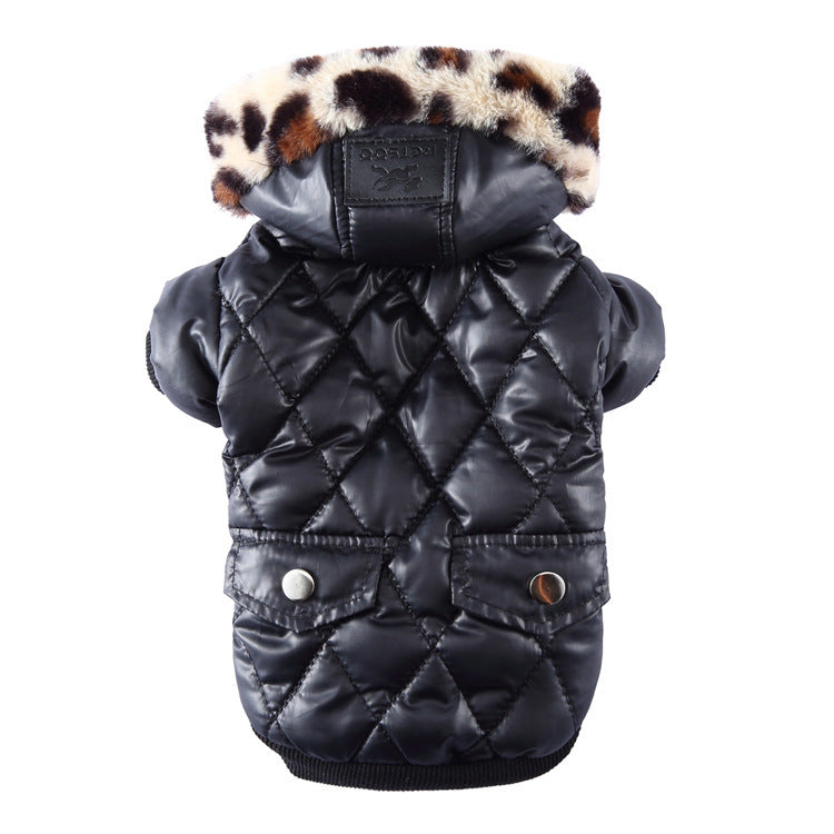 Winter Dog Coat with Fur Collar